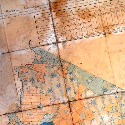 План деревни Весеи 1864 года