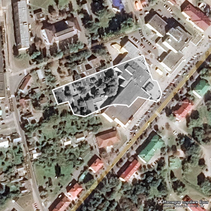 Место расположения тюрьмы на снимке из космоса