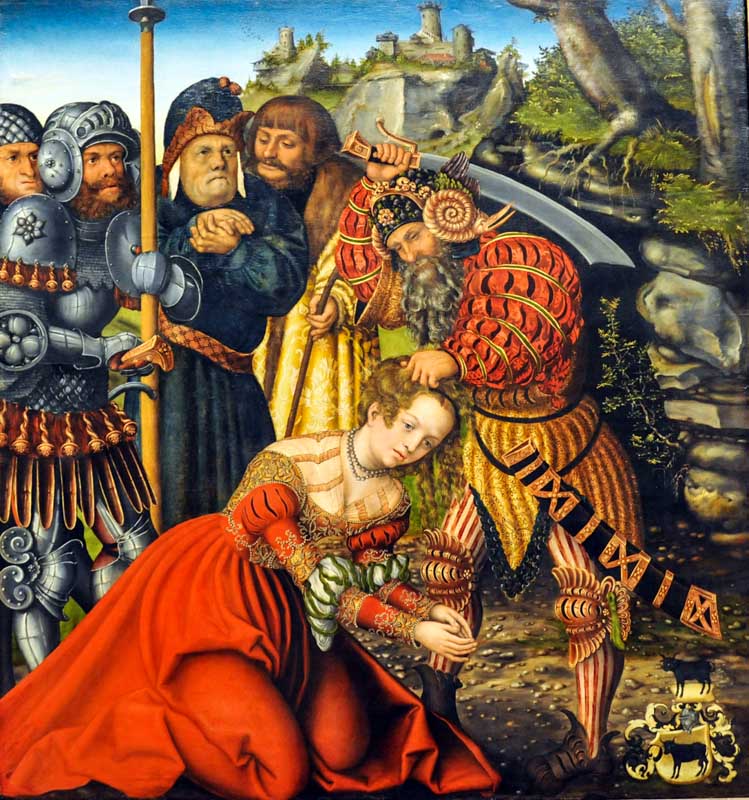 Немецкий художник Лукас Кранах Старший (нем. Lucas Cranach der Ältere). Мученичество Св. Варвары, 1510 год