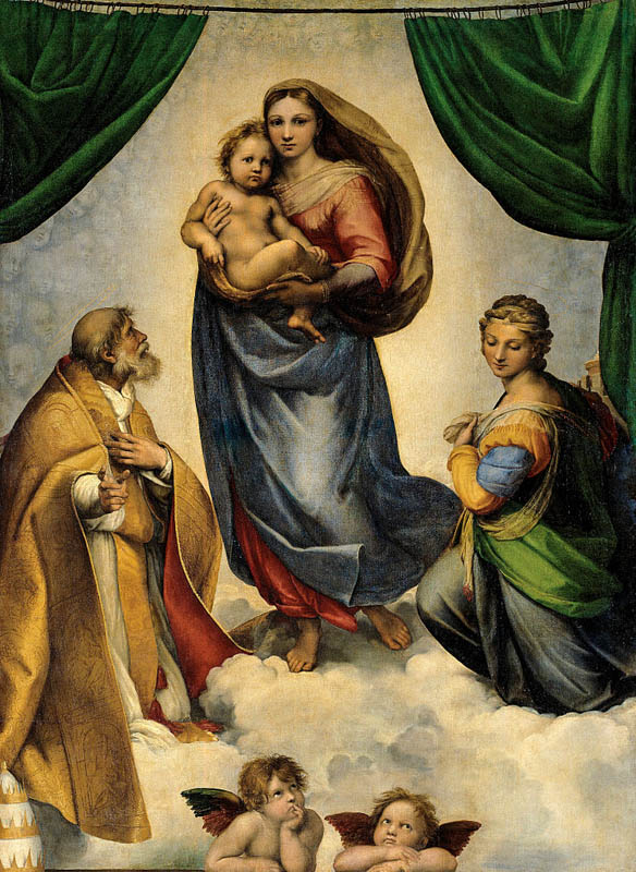 «Сикстинская Мадонна» (итал. Madonna Sistina) — картина Рафаэля, которая с 1754 года находится в Галерее старых мастеров в Дрездене. Справа - св. Варвара