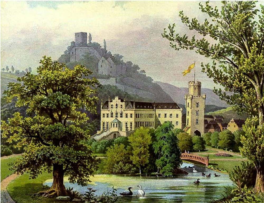 Замок Сайн. Из собрания Alexander Duncker (1813-1897)