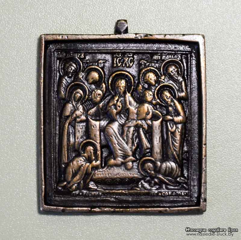 Образок, маленькая православная икона (ладанка) или плакетка «Спас на престоле» или «Cвятая Седмица»