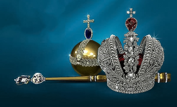 Главные регалии Российской империи – держава, корона и скипетр