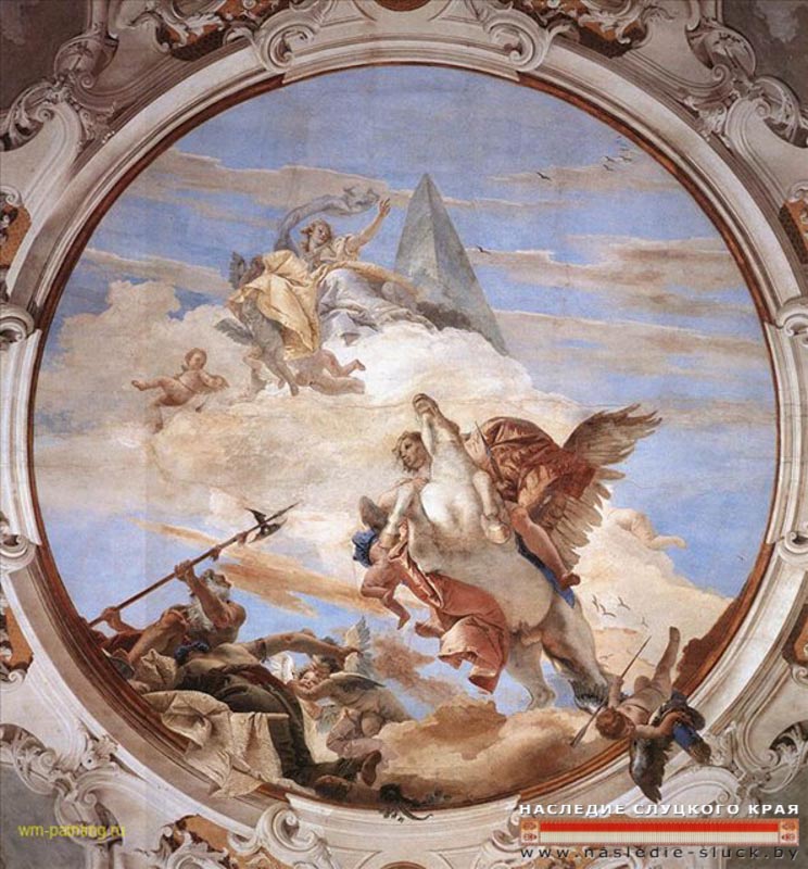Беллерофонт на Пегасе. Фреска Джованни Баттиста Тьеполо. Палаццо Лабио, Венеция. 1747–50 гг.