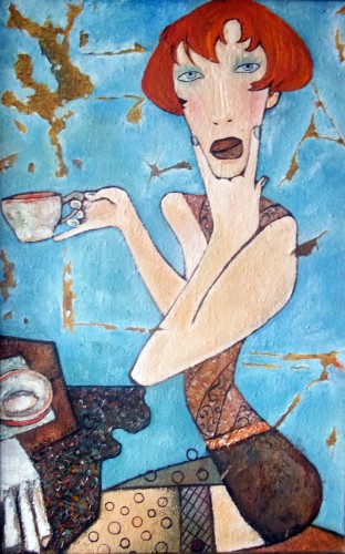«Дама за чаем». 2010, палатно, алей