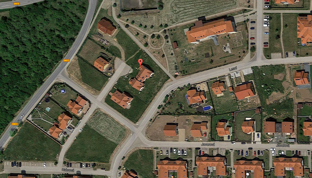 На карте точка кольцевания оказалась в маленькой деревушке Голубицы в пригороде Праги
