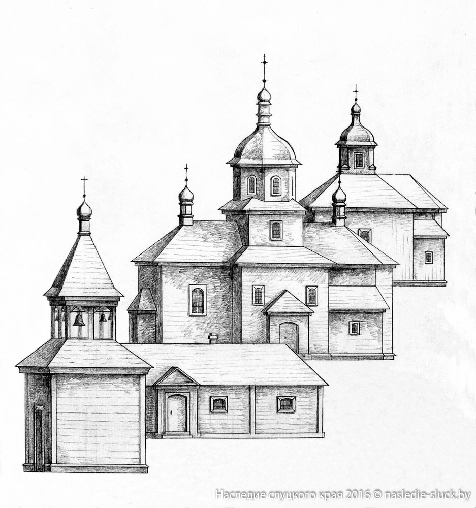 Ильинский монастырь. Рисунок И.Титковского