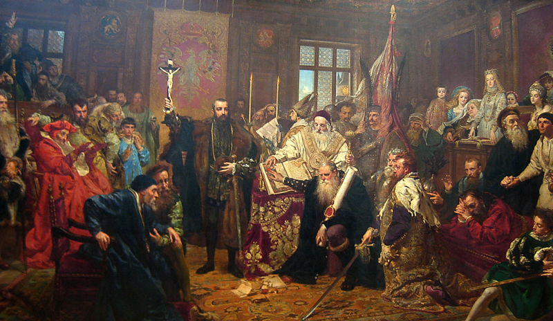 Ян Матейко, «Люблинская уния». Картина написана в 1869 году, то есть к 300-летию заключения Унии