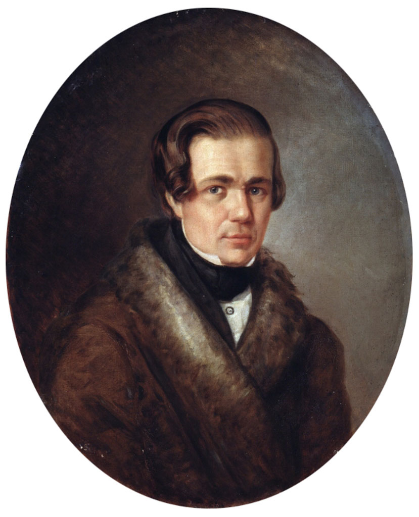А. В. Кольцов в 1838 году. Портрет масляными красками работы А. К. Горбунова.