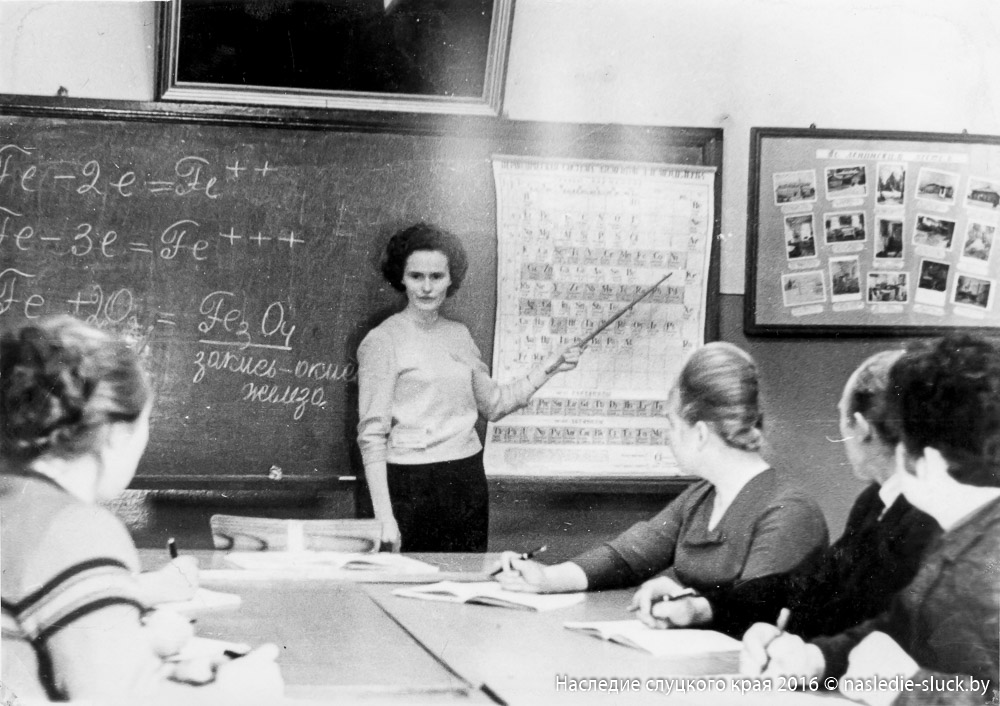 Урок химии. Преподаватель Куник К.В. 1966–1967 гг.
