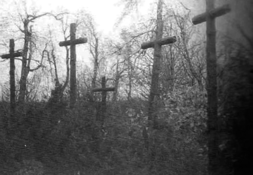 Кресты на кладбище. Снимок сделан Виктором Корвин-Петрозолиным в 1961 году.