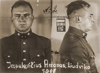 Майор Антанас Импулявичюс после ареста органами госбезопасности СССР. 11 сентября 1940 г.